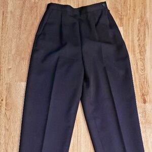J Crew Navy Blue Wool Pants, Fully Lined, Size 2, Great Condition, Side Pockets